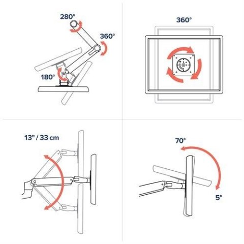 Ergotron LX DUAL SIDE BY SIDE ARM POLISH/27IN 18.1KG LIFT33 MIS-D 10Y WA