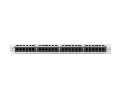 Lanberg patch panel 24 port 1U kat.6 UTP szary PPU6-1024-S