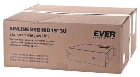 EVER UPS SINLINE 3000 USB HID 19" 3U