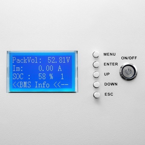 QOLTEC MAGAZYN ENERGII LIFEPO4 | 5.12KWH | 51.2V | 100AH | BMS | LCD