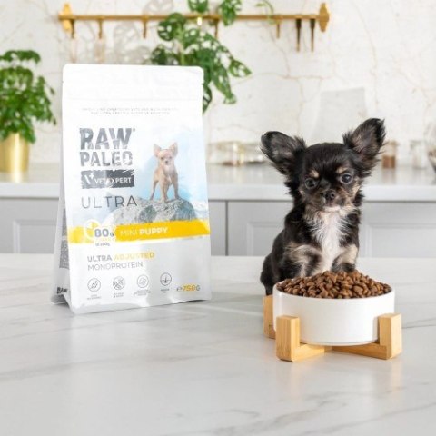 VetExpert Raw Paleo Ultra Indyk Mini Puppy 750g