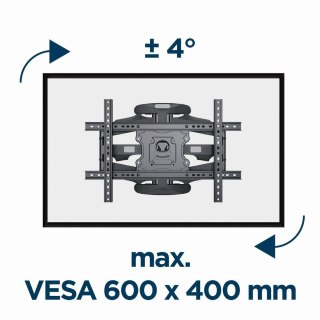 Gembird WM-75ST-01 Regulowany uchwyt ścienny do telewizora (obrót i pochylenie), 32"-75" (45 kg)