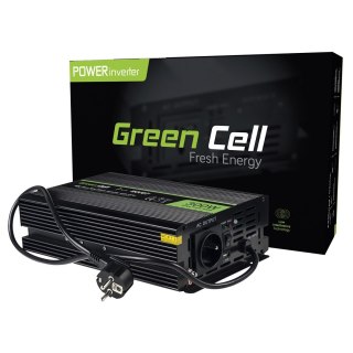 GREEN CELL PRZETWORNICA INV07 12V-230V 300W/600W CZYSTA SINUSOIDA