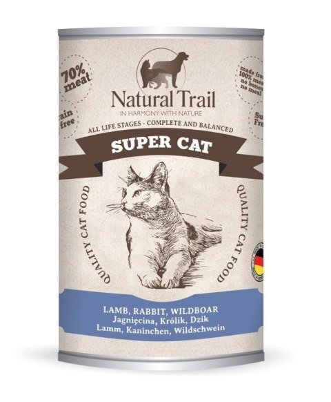 NATURAL TRAIL Cat Super Lamb, Rabbit,Wildboar 400g