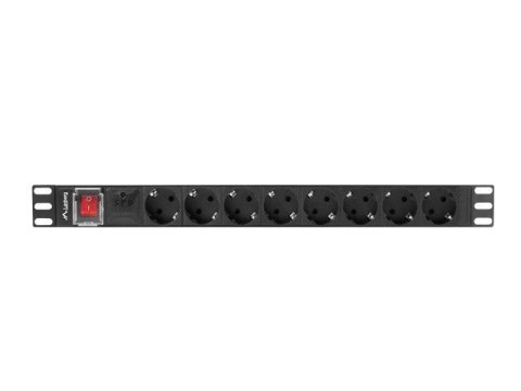 LANBERG LISTWA ZASILAJĄCA RACK PDU 19" (1U, 16A, 8X Shuko, 2m)