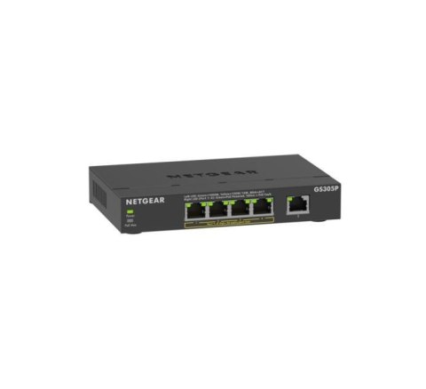 NETGEAR GS305Pv3 Nie zarządzany Gigabit Ethernet (10/100/1000) Obsługa PoE Czarny