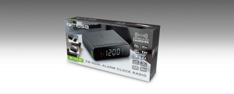 Muse M-175 WI radio Zegar Czarny