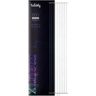 Twinkly Matrix - 500 RGB LED Lampki w kształcie pereł, przezroczysty przewód, 1.7x7.8ft typ wtyczki F