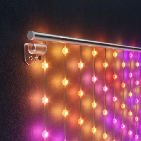 Twinkly Matrix - 500 RGB LED Lampki w kształcie pereł, przezroczysty przewód, 1.7x7.8ft typ wtyczki F