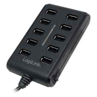 HUB USB Logilink UA0125 10-portowy USB2.0 z zasilaczem 3,5A