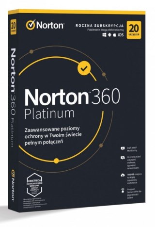 *Norton360 PLATINUM100GB PL 1U 20Dvc 1Y 21427517