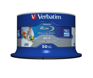 Płyta BDR Verbatim 43812 (25GB; 6x; 50szt.; Cake)