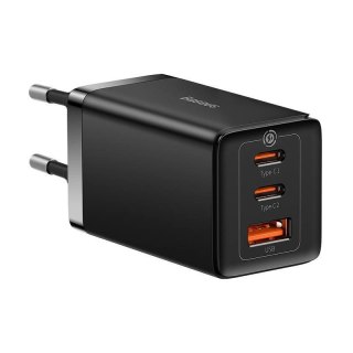 Ładowarka sieciowa Baseus GaN 5 Pro Fast Charger CCGP120201 65W 1x USB-A 2x USB-C PD 3.0 QC 4.0 + kabel USB-C