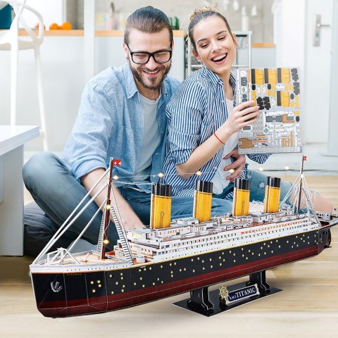 CubicFun Titanic LED Puzzle 3D 266 szt. Statki