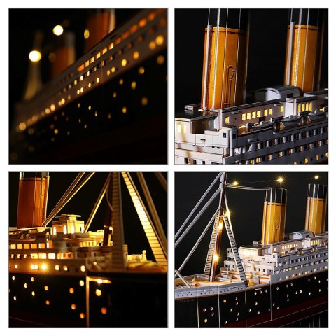 CubicFun Titanic LED Puzzle 3D 266 szt. Statki