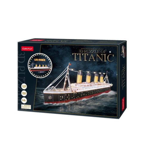 CubicFun Titanic LED Puzzle 3D 266 szt. Statki