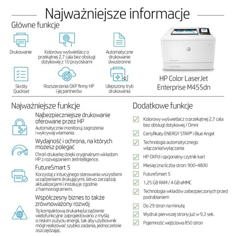 Drukarka HP Color LJ Pro M455DN