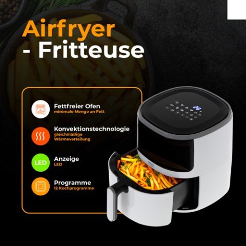 Frytkownica beztłuszczowa - 12 programów 5,0 L - Airfryer