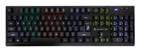 SureFire KingPin X2 klawiatura Gaming USB QWERTY US English Czarny, Metaliczny