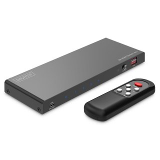 Przełącznik/Switch DIGITUS HDMI 4x1, 8K/60Hz (4:4:4) z HDR, 48 Gbps, HDCP 2.3, Toslink / Stereo , EDID