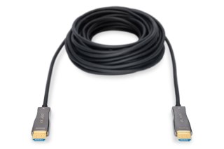 DIGITUS KABEL POŁĄCZENIOWY HYBRYDOWY AOC HDMI 2.0 PREMIUM HIGH SPEED 4K60HZ UHD HDMI A/HDMI A M/M CZARNY 20M AK-330125-200-S