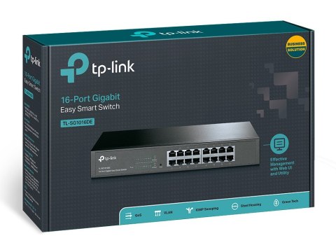 TP-Link TL-SG1016DE Zarządzany L2 Gigabit Ethernet (10/100/1000) 1U Czarny