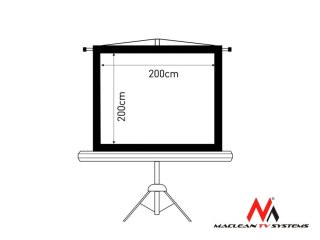 Ekran Maclean MC-680 (ścienny; rozwijane ręcznie; 1:1; 112,0")