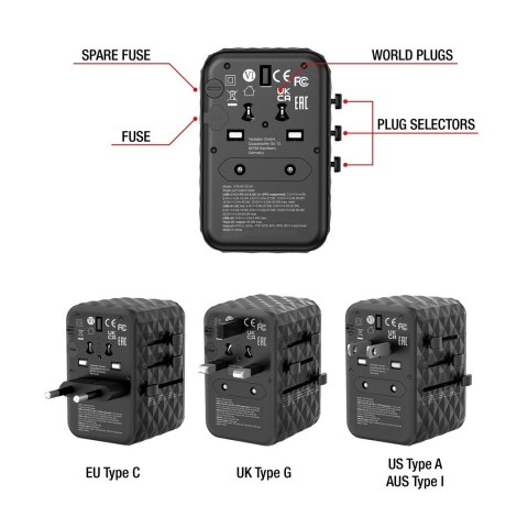 GAN III UNI.TR.CHARG UTA-05 65W/2XUSB-C QC 4+ /2 XUSB-A