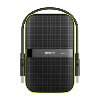 Dysk zewnętrzny HDD Silicon Power Armor A60 (2TB; 2.5"; USB 3.2; 5400 obr/min; Green-Black; SP020TBPHDA60S3K)