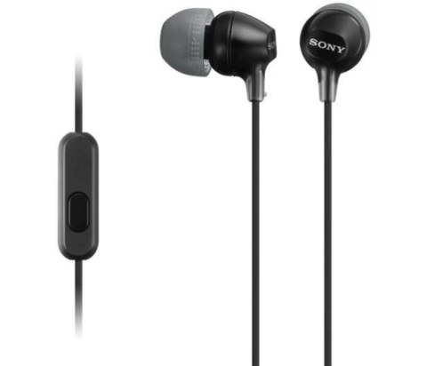 Słuchawki douszne z mikrofonem SONY MDR-EX15APB (1.2m /Czarny)