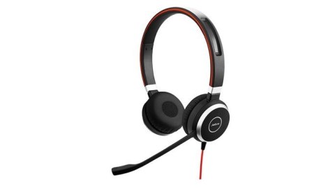 Słuchawki z mikrofonem Na uszy JABRA Evolve 40 Duo (1.2m /Przewodowe wtyk/Czarny)