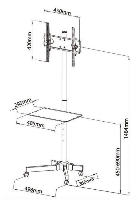 Uchwyt do TV TECHLY 100730 (nośność 25kg 23 - 55 cali)