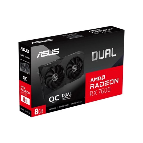 Karta graficzna ASUS Radeon RX 7600 V2 Dual OC 8 GB GDDR6 (DUAL-RX7600-O8G-V2)