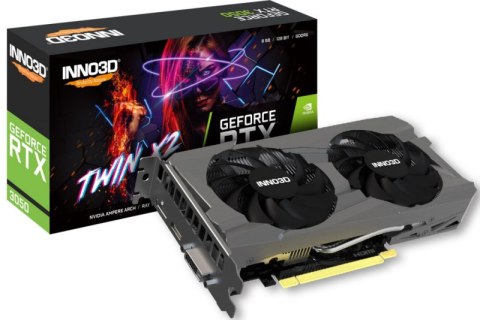 Karta graficzna INNO3D GeForce RTX 3050 TWIN X2 8 GB GDDR6 (N30502-08D6-1711VA41)