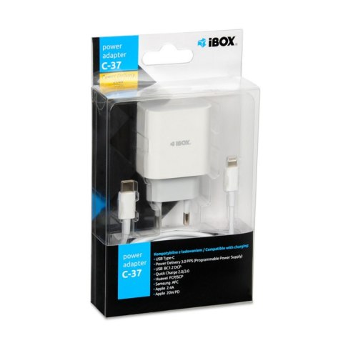 Ładowarka IBOX ILUC37W(1x Lightning3000mA12V)