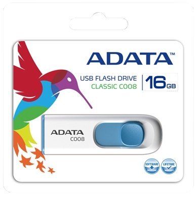 Pendrive (Pamięć USB) A-DATA (16 GB /USB 2.0 /Biało-niebieski )