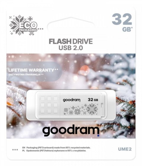 Pendrive (Pamięć USB) GOODRAM (32 GB /USB 2.0 /Biały z wzorem )