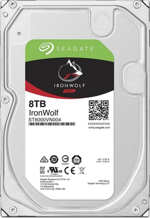 Dysk twardy SEAGATE IronWolf 8 TB 3.5" ST8000VN002