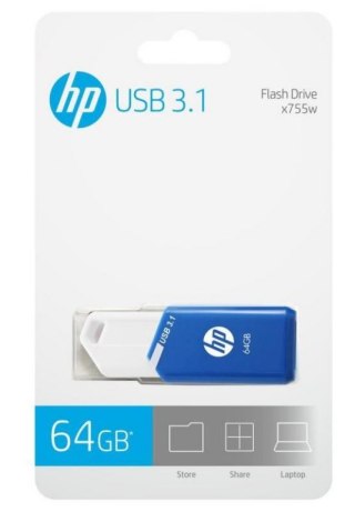 Pendrive (Pamięć USB) HP (64 GB /Biało-niebieski )