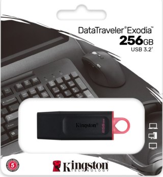 Pendrive (Pamięć USB) KINGSTON (256 GB /Czarno-różowy )