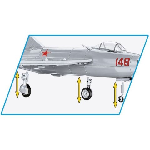 COBI 2416 Historical Collection Korean War Wojna w Korei Samolot myśliwski MIG-15 NATO CODE "FAGOT" 504 klocki