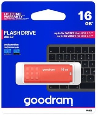 Pendrive (Pamięć USB) GOODRAM (16 GB /USB 3.0 /Pomarańczowy )