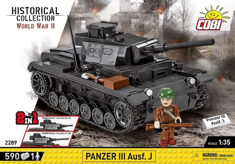 COBI 2289 Historical Collection WWII Panzer III Ausf.J Panzerkampfwagen III - niemiecki czołg średni 590 klocków