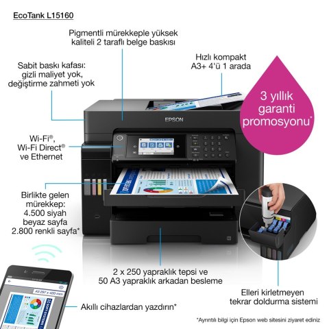 Epson Drukarka MFP ITS L15160 A3+