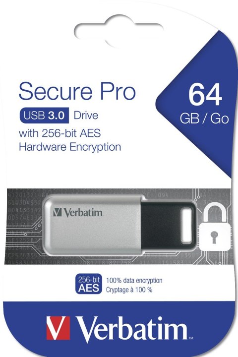 Pendrive Verbatim Store 'n' Go Secure Pro 64GB USB 3.0