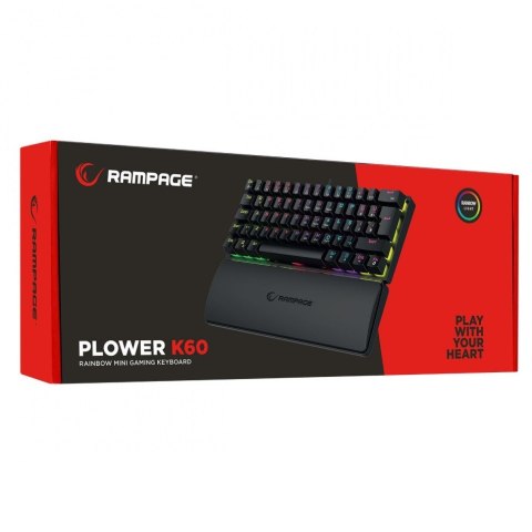 RAMPAGE KLAWIATURA MECHANICZNA PLOWER K60 BLUE RGB