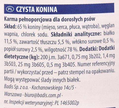 ANIMONDA GranCarno Single Protein: konina - mokra karma dla psa - 800g