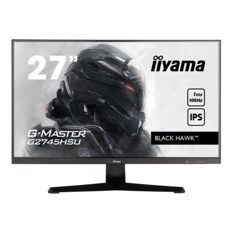 Monitor iiyama 27" G-MASTER G2745HSU-B1 BLACK HAWK IPS HDMI DP 2xUSB głośniki