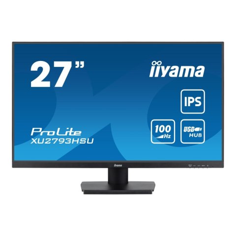 Monitor iiyama 27" ProLite XU2793HSU-B6 IPS 100Hz HDMI DP 2xUSB-A USB-B głośniki