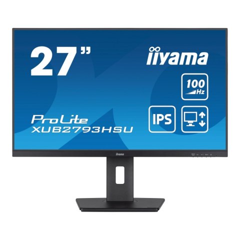 Monitor iiyama 27" ProLite XUB2793HSU-B6 IPS 100Hz HDMI DP 2xUSB-A USB-B głośniki